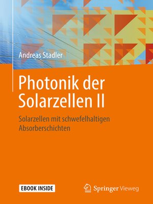 cover image of Photonik der Solarzellen II